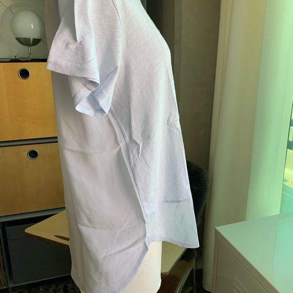 J. Crew Light Blue Tee Combo Cotton & Silk Sz M - Picture 4 of 14